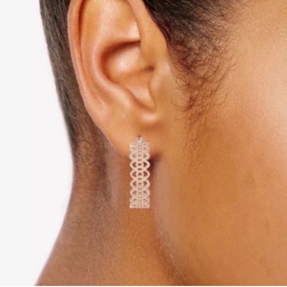 Heart Hoop Earrings - Picture 2 of 4